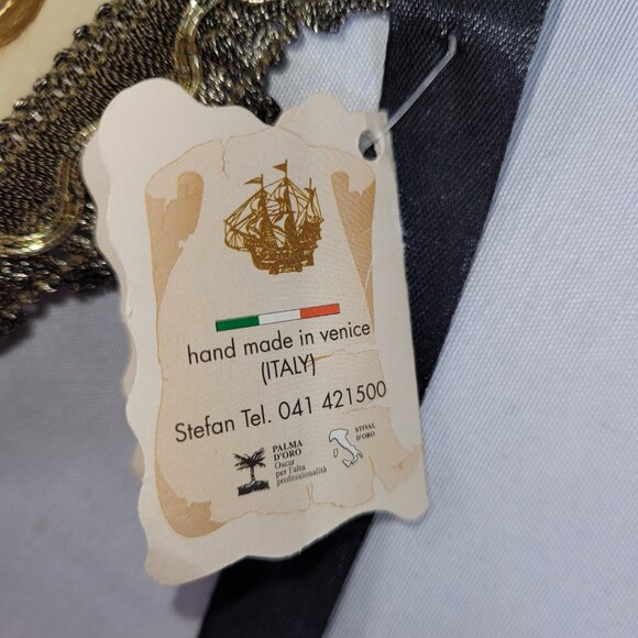 Vintage La Maschera del Galeone Hand Painted 12" Mask Italy Original Venezia - Picture 4 of 4